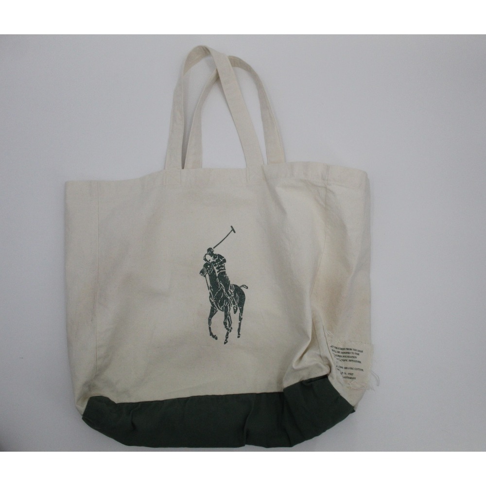 Polo Ralph Lauren Organic Cotton Big Pony Philanthropy Tote Bag 100%cotton - Picture 5 of 8